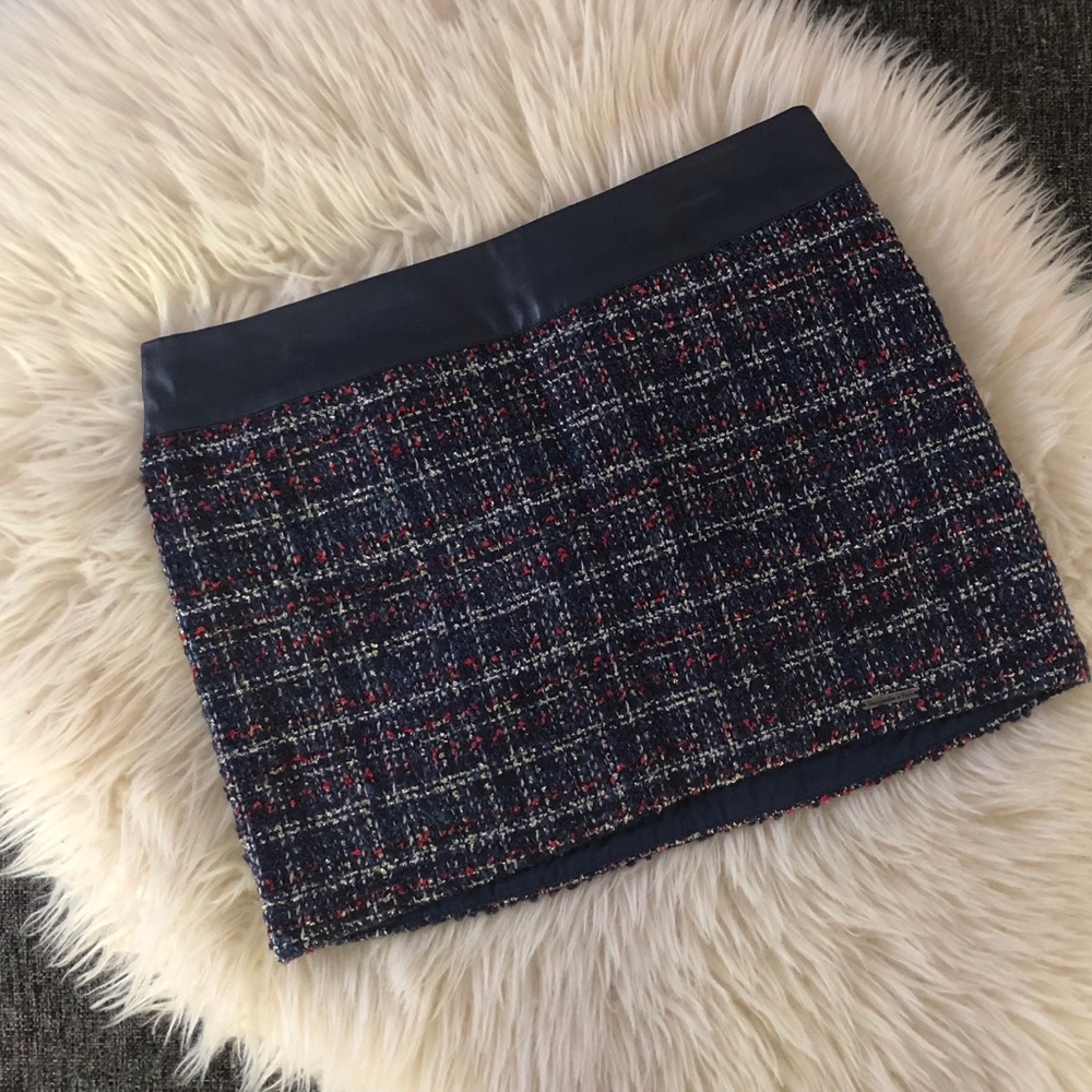 Abercrombie & Fitch Plaid Wool-blend Mini Skirt (now with a FLAW)